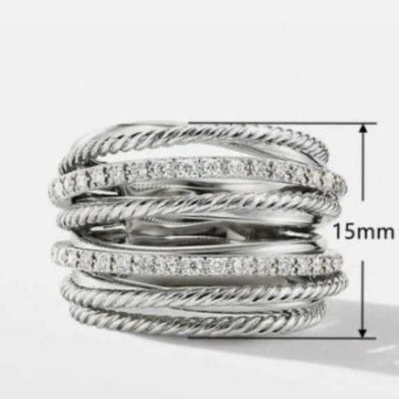 ♡New sterling silver white sapphire ring - Picture 3 of 3